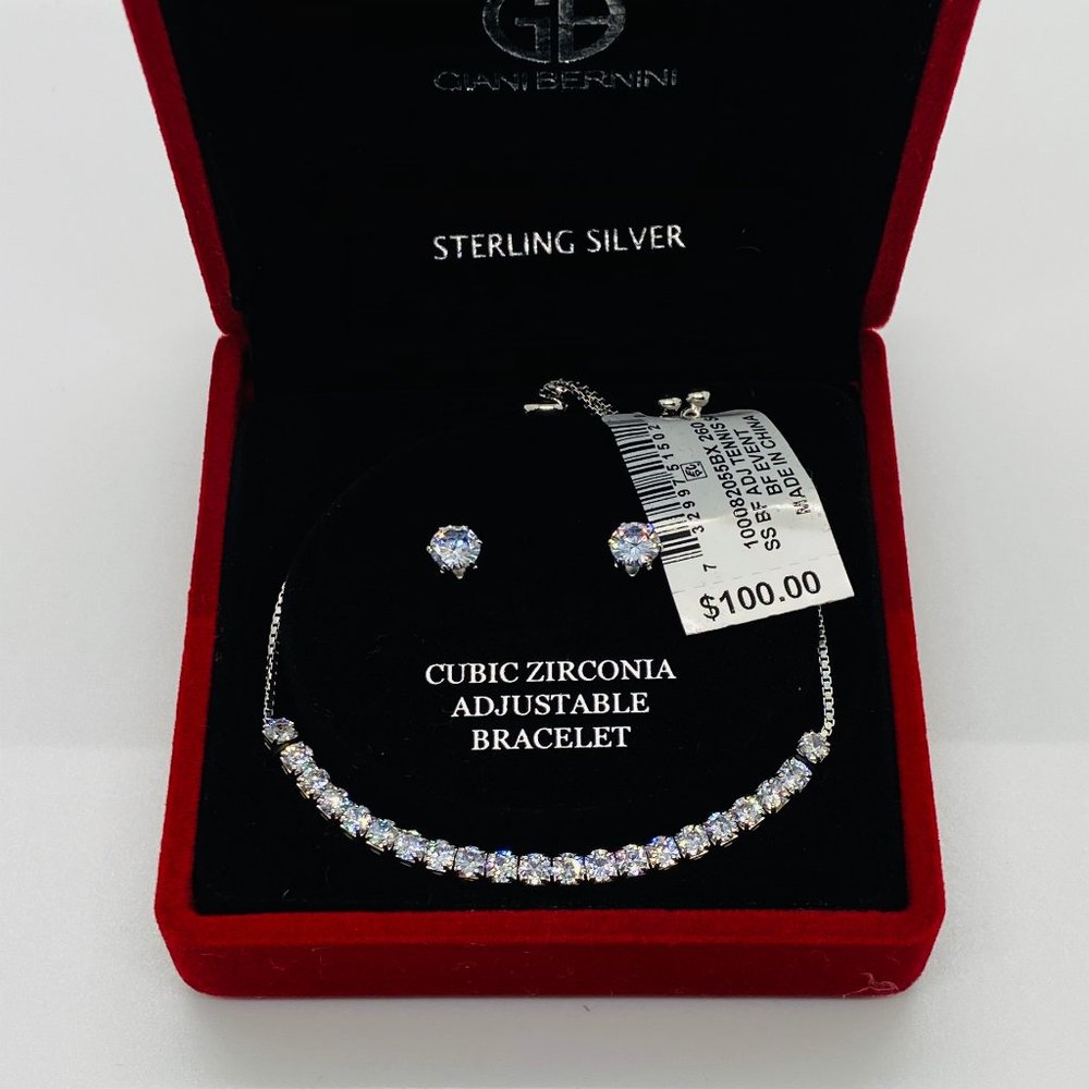 Brand New Cubic Zirconia Bracelet/Earring Set